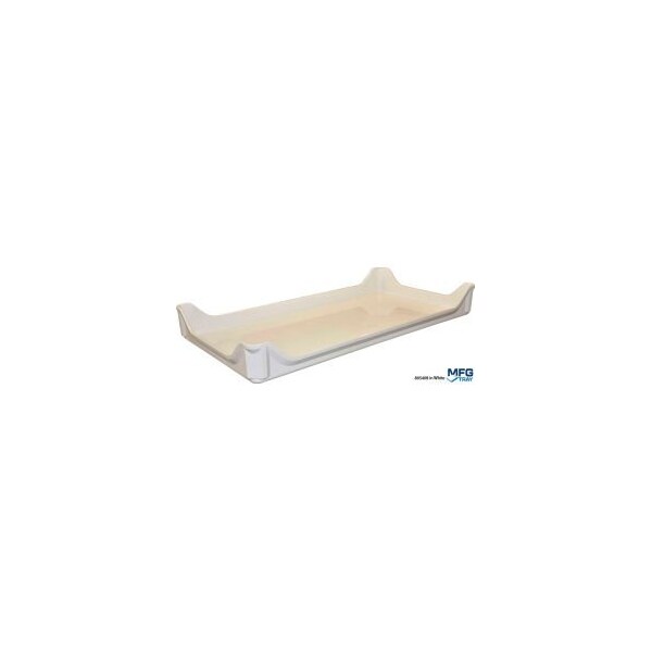 Mfg Tray Molded Fiberglass Stacking Ventilation Tray with Drop Sides 30 3/8" x 15 7/8" x 3 5/8" White 8054085269 - main